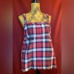 AE - Plaid Tank Top Blouse